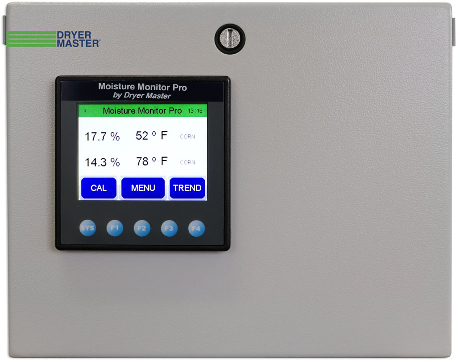 The Dryer Master DM100 measures grain moisture at the discharge points and provides an element of control to relieve the workload of whoever is managing the dryer.