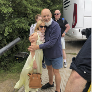 Michael Eavis with friends