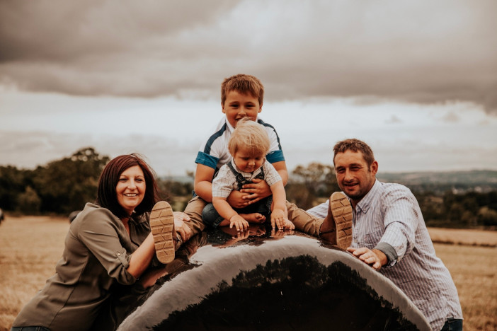 Emily and Sam Stables with their children