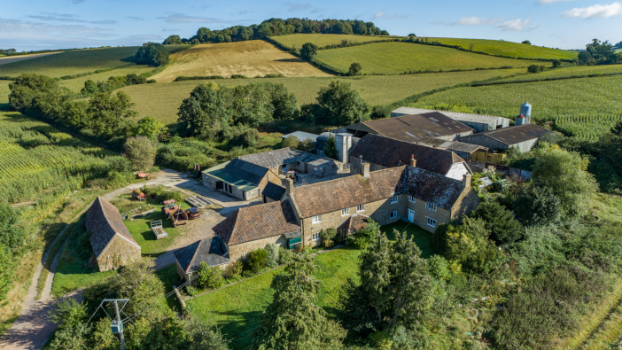 Dunpole Farm, with 18 acres and a six-bedroom house, is on the market with Carter Jonas at a guide price of £1.5m
